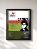 #noir Tableau de l'album I Love MPB - O Nosso Amor A Gente Inventa de Cazuza, cadre noir, imprimé et encadré en France