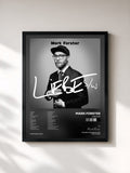 #noir Tableau de l'album LIEBE s/w de Mark Forster, cadre noir, imprimé et encadré en France