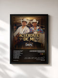 #noir Tableau de l'album Acuérdate de Mi de LOS DOS DE TAMAULIPAS, cadre noir, imprimé et encadré en France