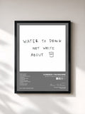 #noir Tableau de l'album Water To Drink Not Write About de Florence + The Machine, cadre noir, imprimé et encadré en France