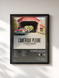 #noir L'Amérique pleure (Bande sonore originale du film) by Les Cowboys Fringants as a framed art print, black frame, printed and framed in France