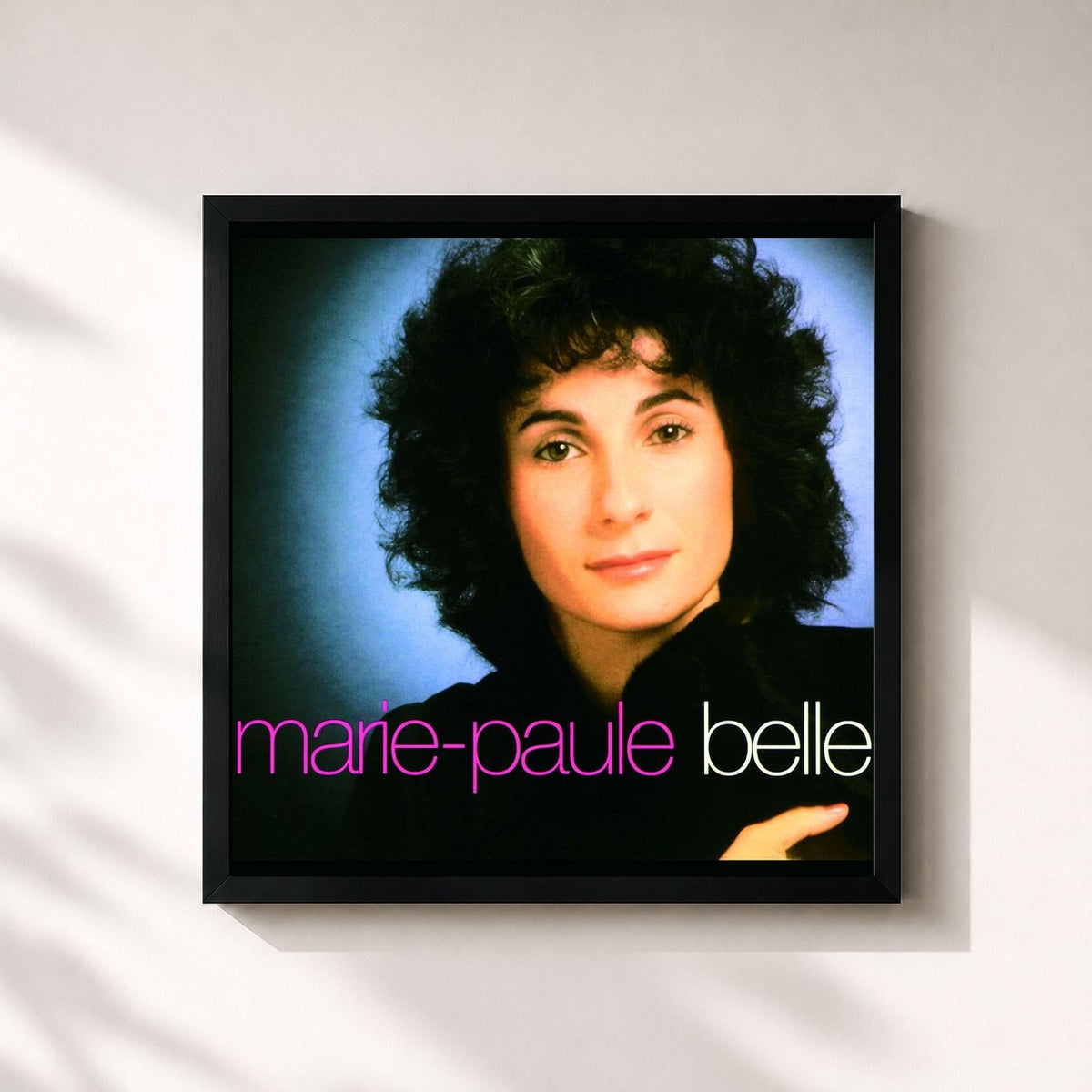 #noir CD Story by Marie-Paule Belle as a square framed art print, black 32x32 cm frame