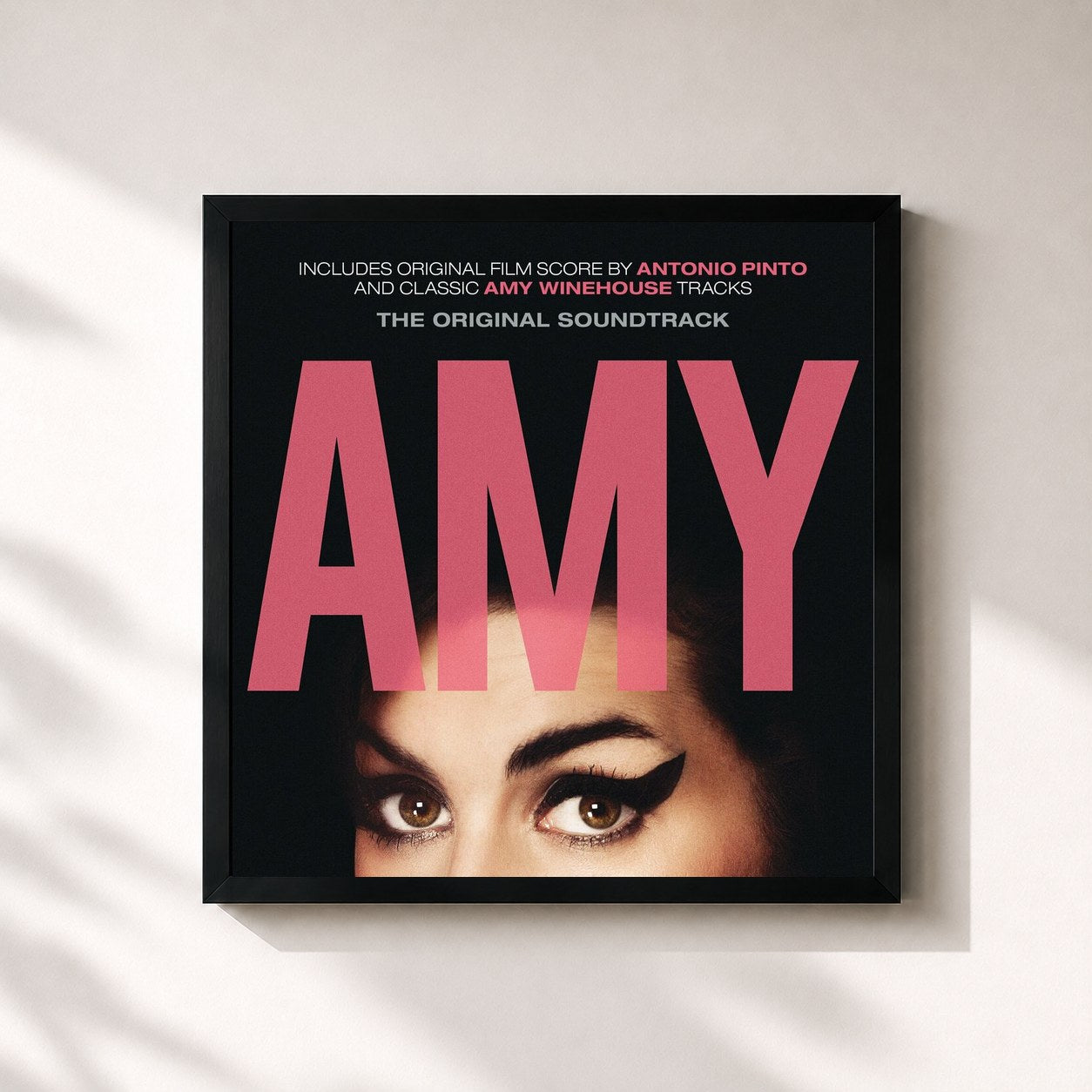 #noir AMY (Original Motion Picture Soundtrack) by Amy Winehouse as a square framed art print, black 32x32 cm frame