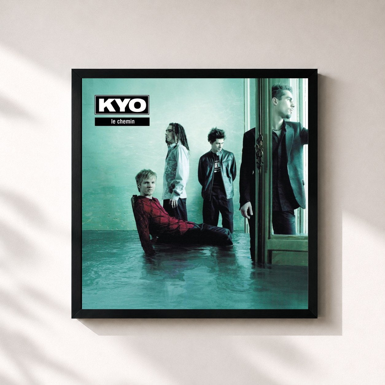 #noir Tableau carré de l'album Le chemin de Kyo, cadre noir 32x32 cm