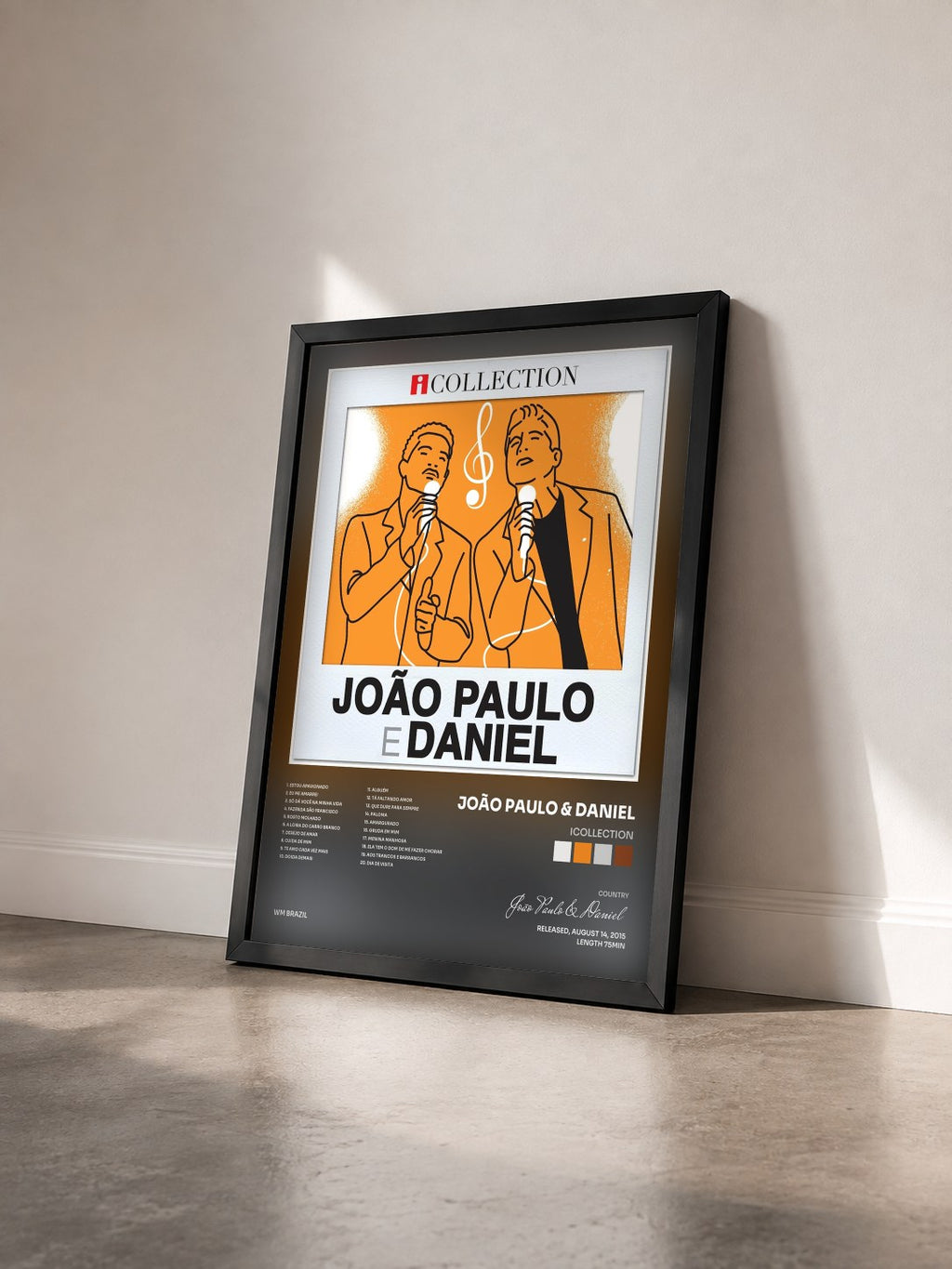 #noir Tableau de l'album iCollection de João Paulo & Daniel vu de trois quarts, cadre noir