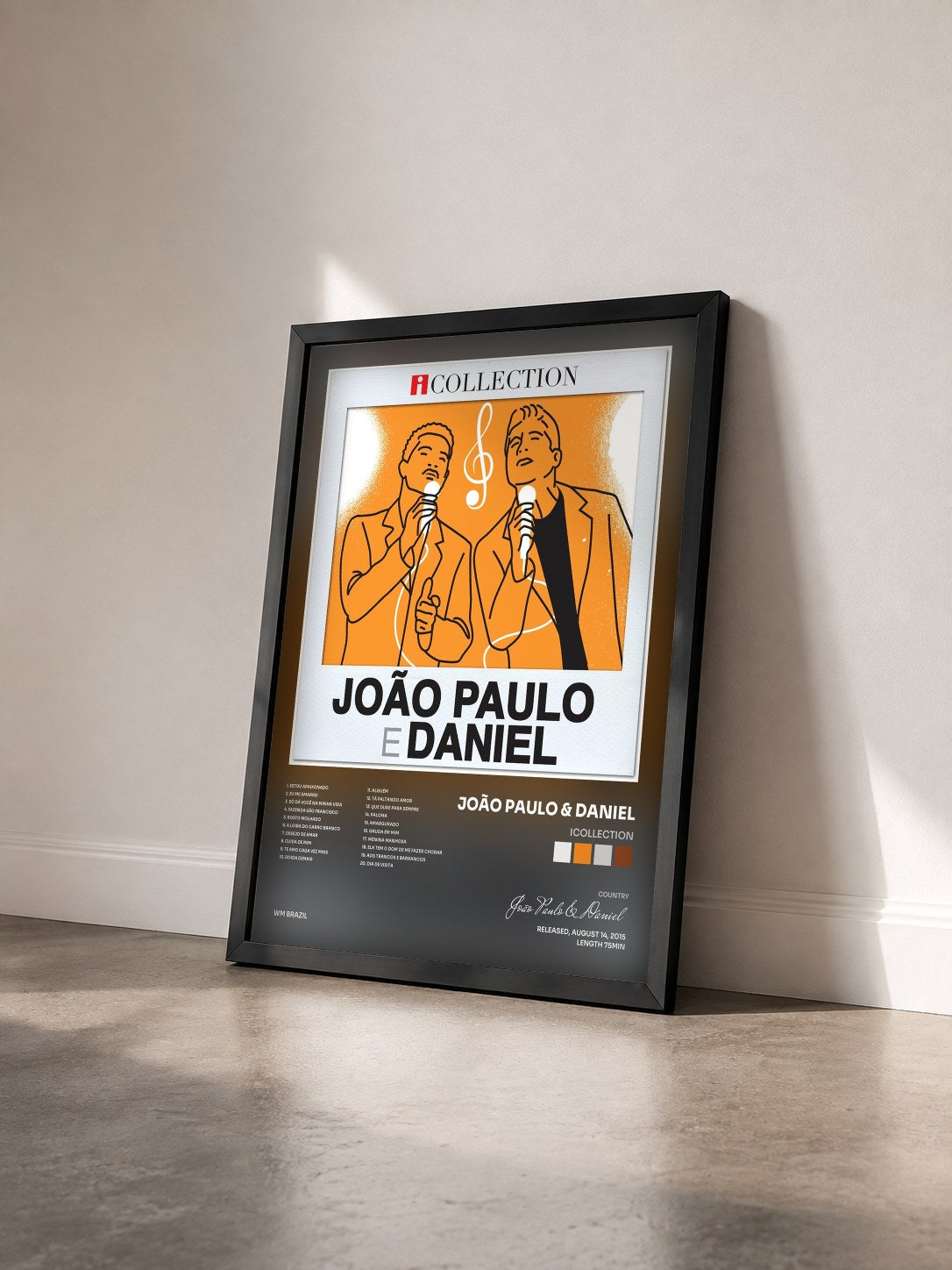 #noir Tableau de l'album iCollection de João Paulo & Daniel vu de trois quarts, cadre noir