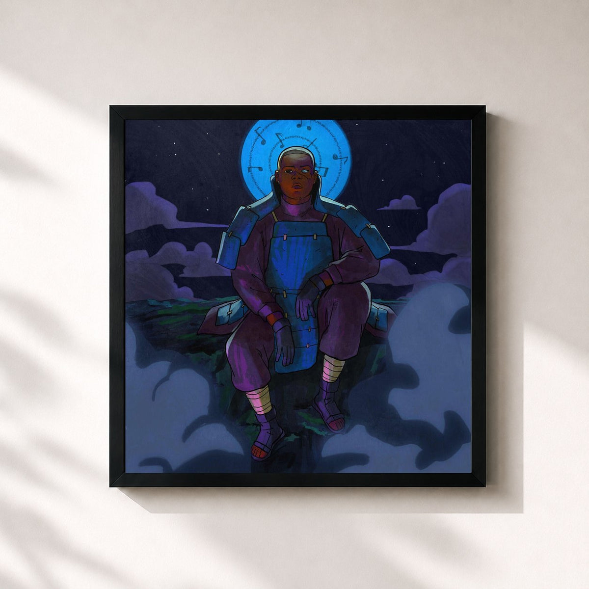 #noir Weight On Me: The Album di Sheff G in stampa quadrata incorniciata, cornice nera 32x32 cm