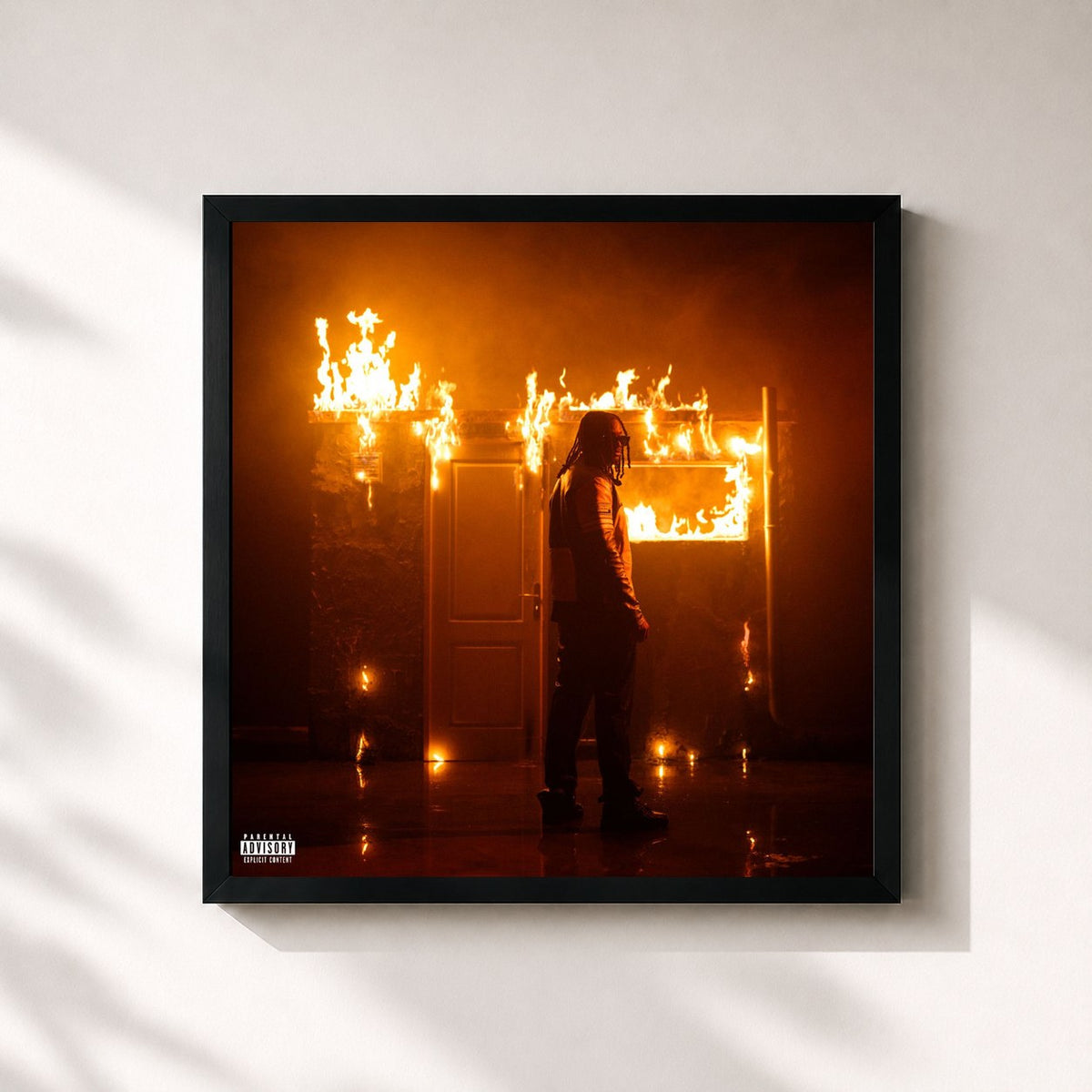 #noir Tableau carré de l'album Des rires et des pleurs (Part. II) de SenSey', cadre noir 32x32 cm
