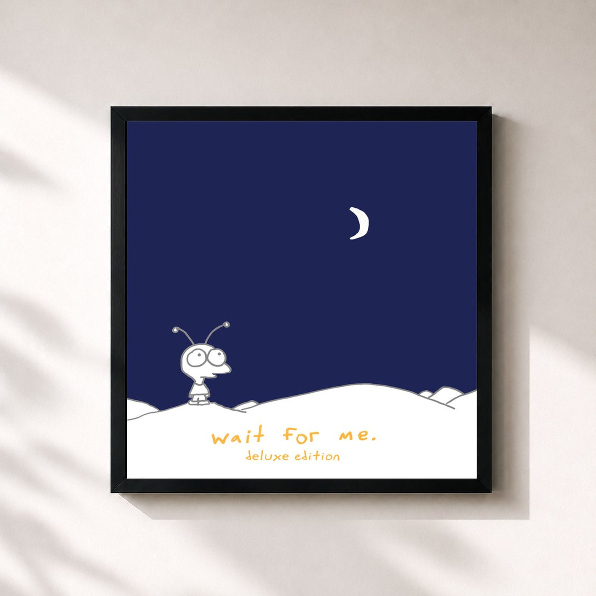 #noir Tableau carré de l'album Wait For Me (Deluxe Edition) de Moby, cadre noir 32x32 cm