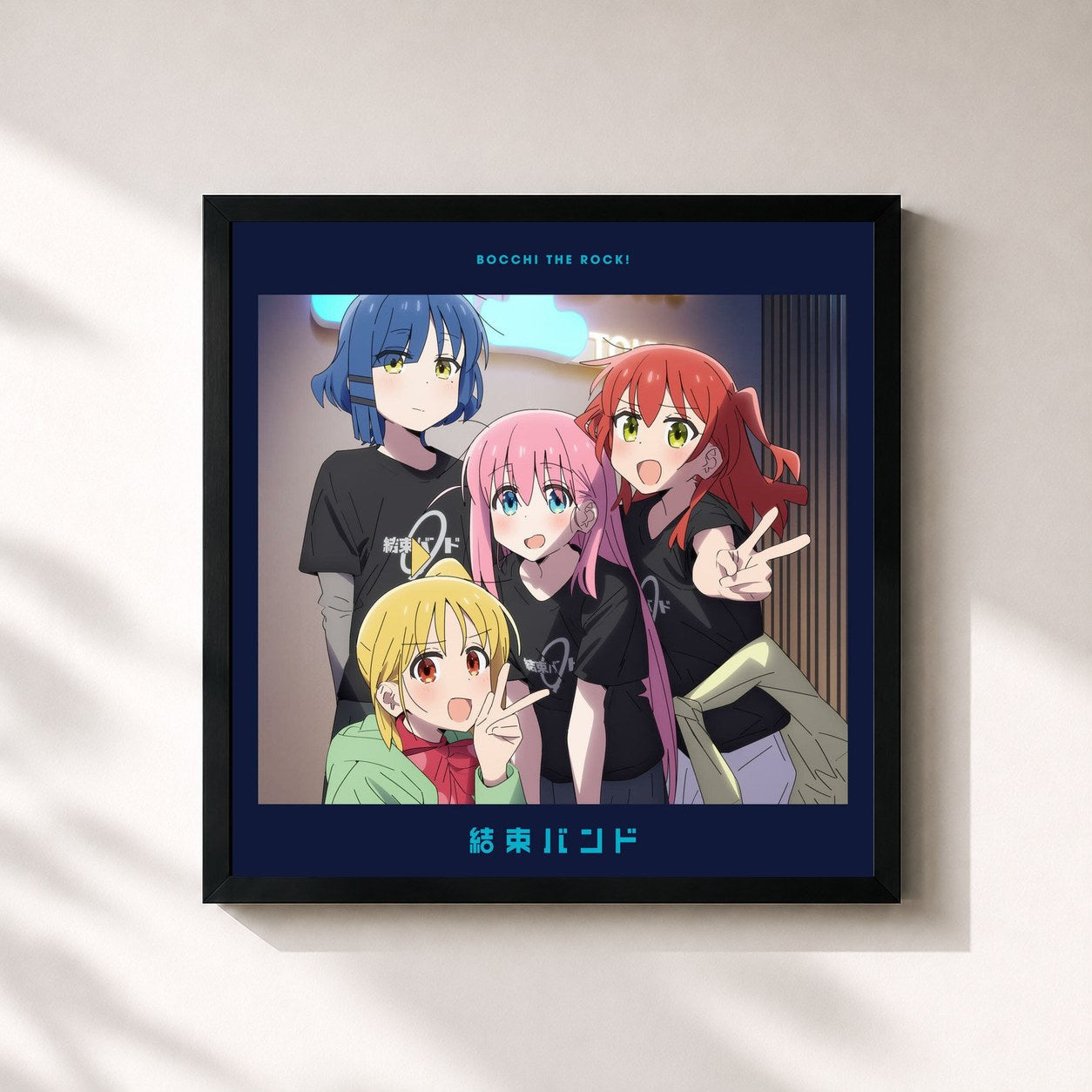 #noir Tableau carré de l'album Kessoku Band Concert-Fixed Star- at Zepp Haneda(TOKYO) de kessoku band, cadre noir 32x32 cm