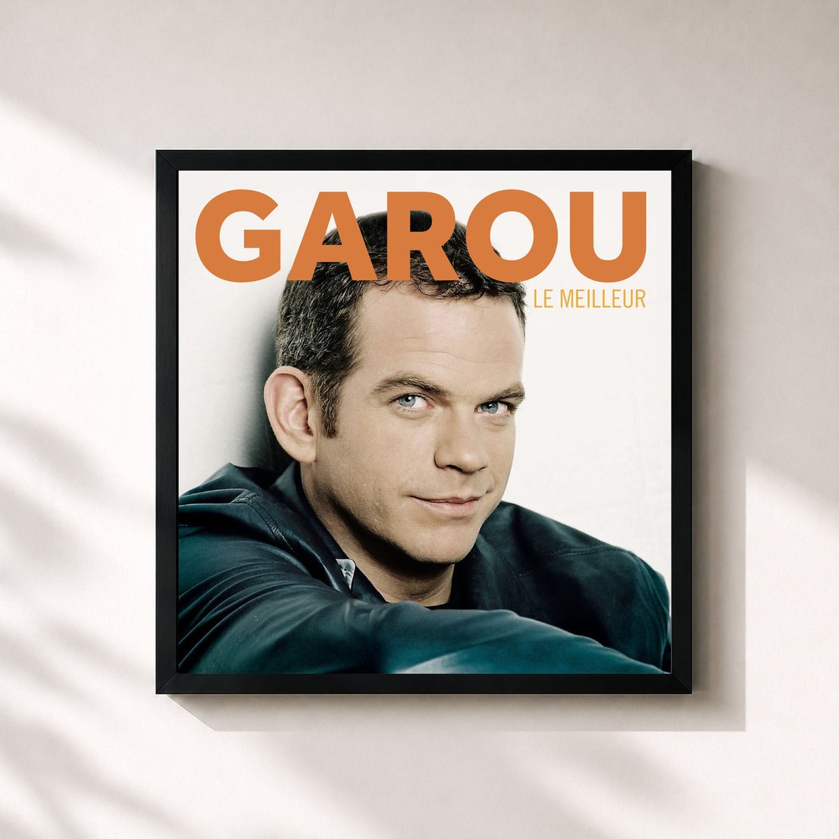 #noir Le Meilleur by Garou as a square framed art print, black 32x32 cm frame