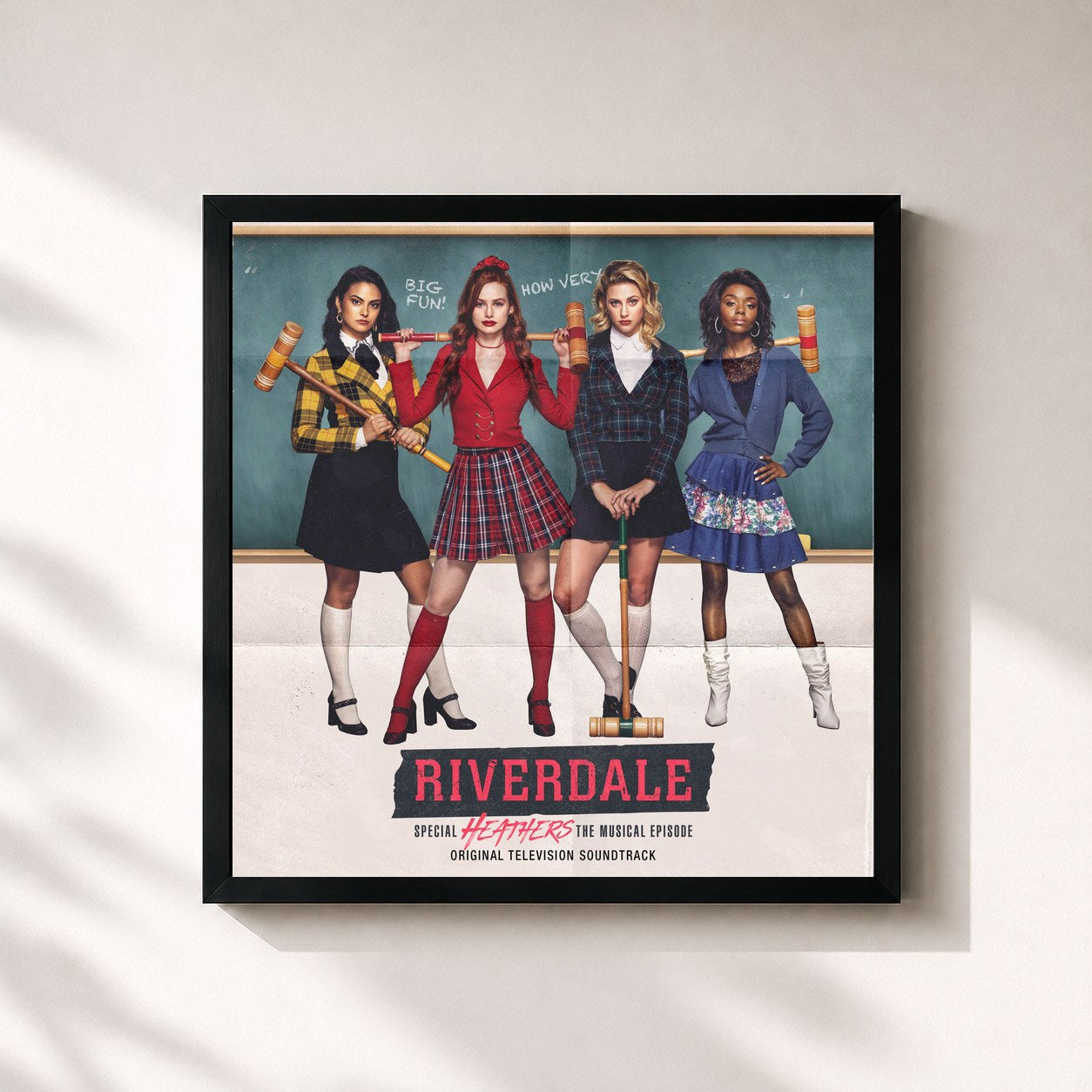 #noir Tableau carré de l'album Riverdale: Special Episode - Heathers the Musical (Original Television Soundtrack) de Riverdale Cast, cadre noir 32x32 cm
