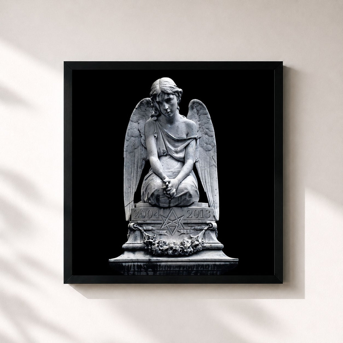 #noir Tableau carré de l'album 2004 - 2013 de Bring Me the Horizon, cadre noir 32x32 cm