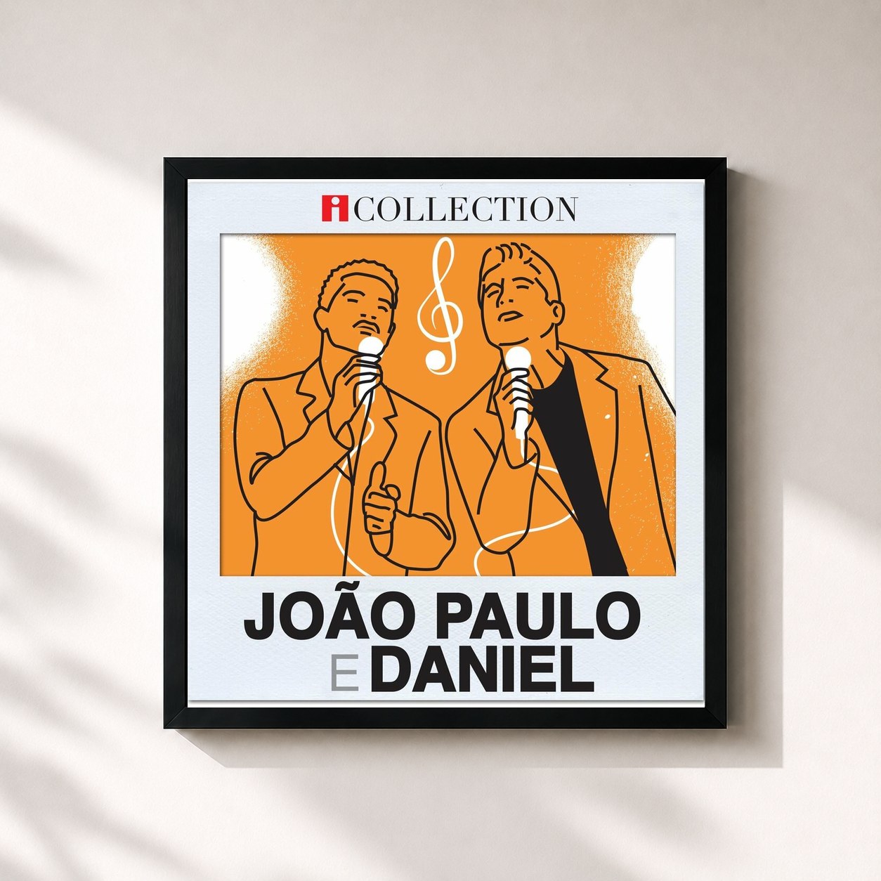 #noir Tableau carré de l'album iCollection de João Paulo & Daniel, cadre noir 32x32 cm