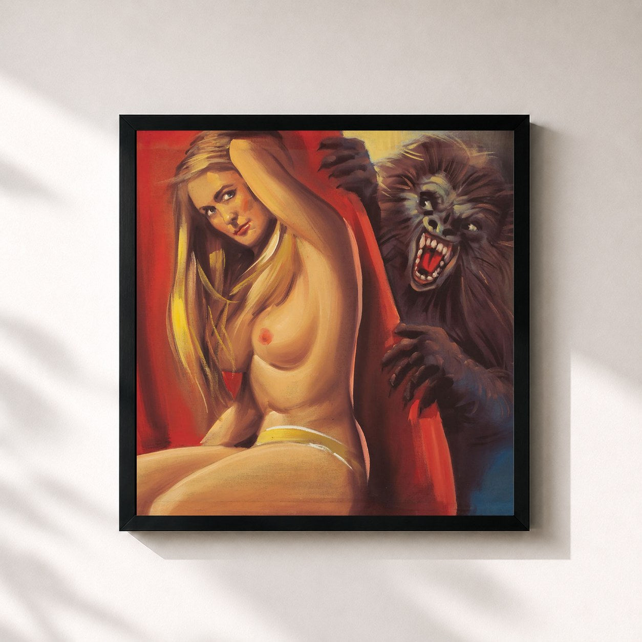 #noir Tableau carré de l'album O Samba Poconé: Edição Especial 20 Anos de Skank, cadre noir 32x32 cm