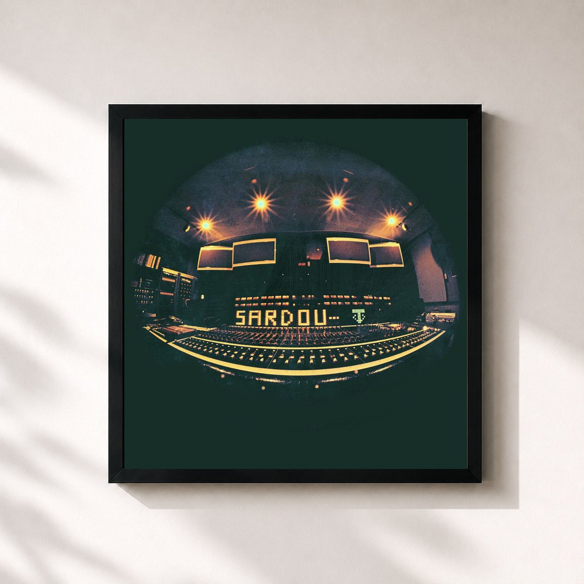#noir La Java De Broadway de Michel Sardou en lámina cuadrada enmarcada, marco negro de 32x32 cm