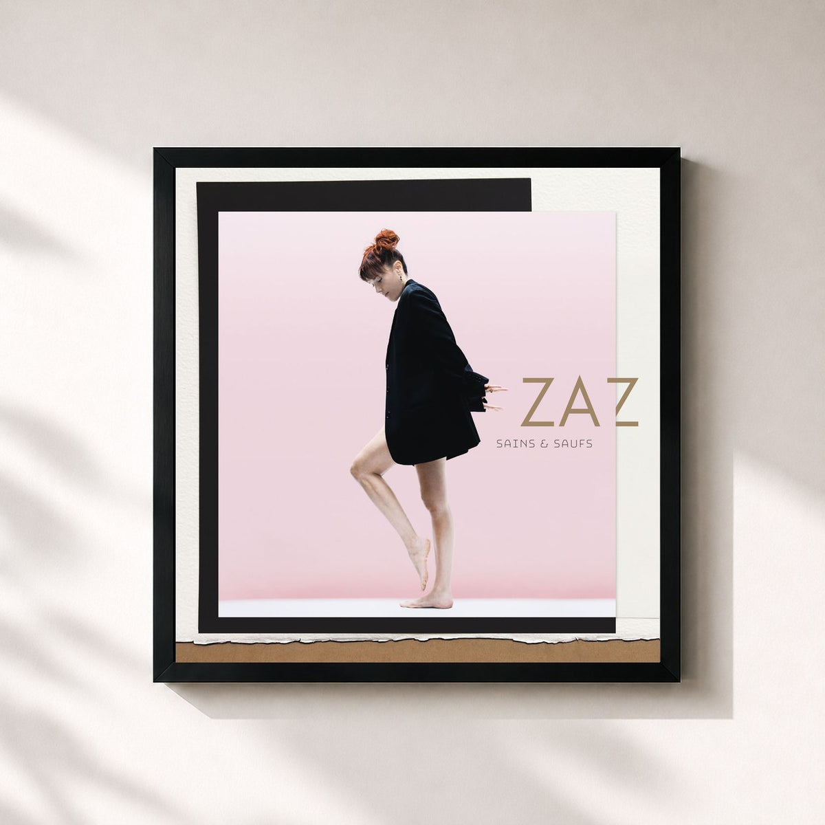 #noir Sains et saufs (Deluxe) von Zaz als quadratischer Kunstdruck, schwarzer Rahmen 32x32 cm