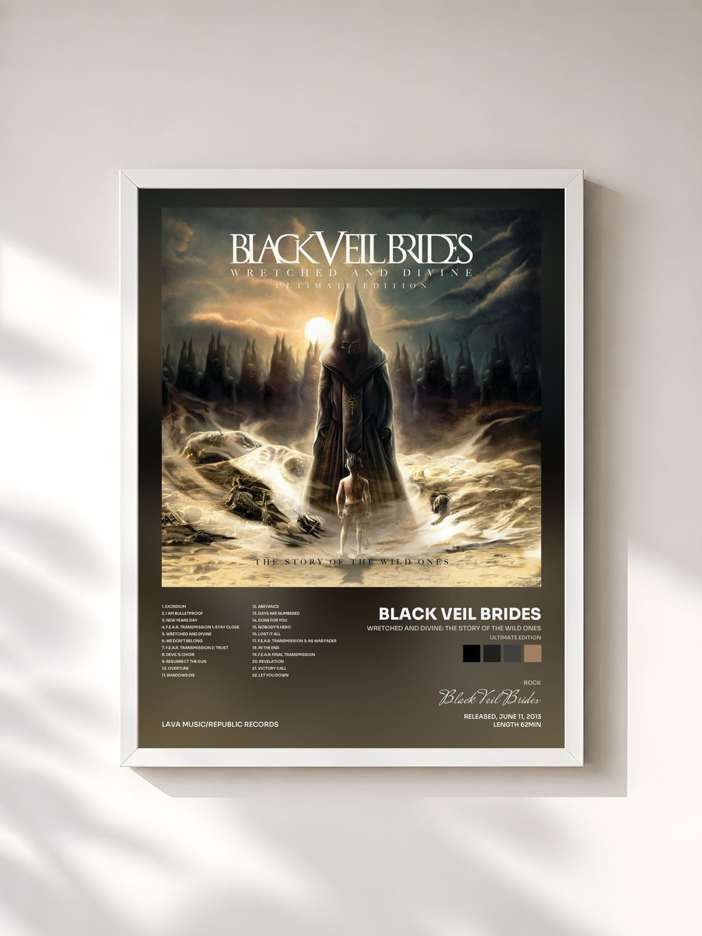 #blanc Wretched And Divine: The Story Of The Wild Ones (Ultimate Edition) von Black Veil Brides als gerahmter Kunstdruck, weißer Rahmen, gedruckt und gerahmt in Frankreich