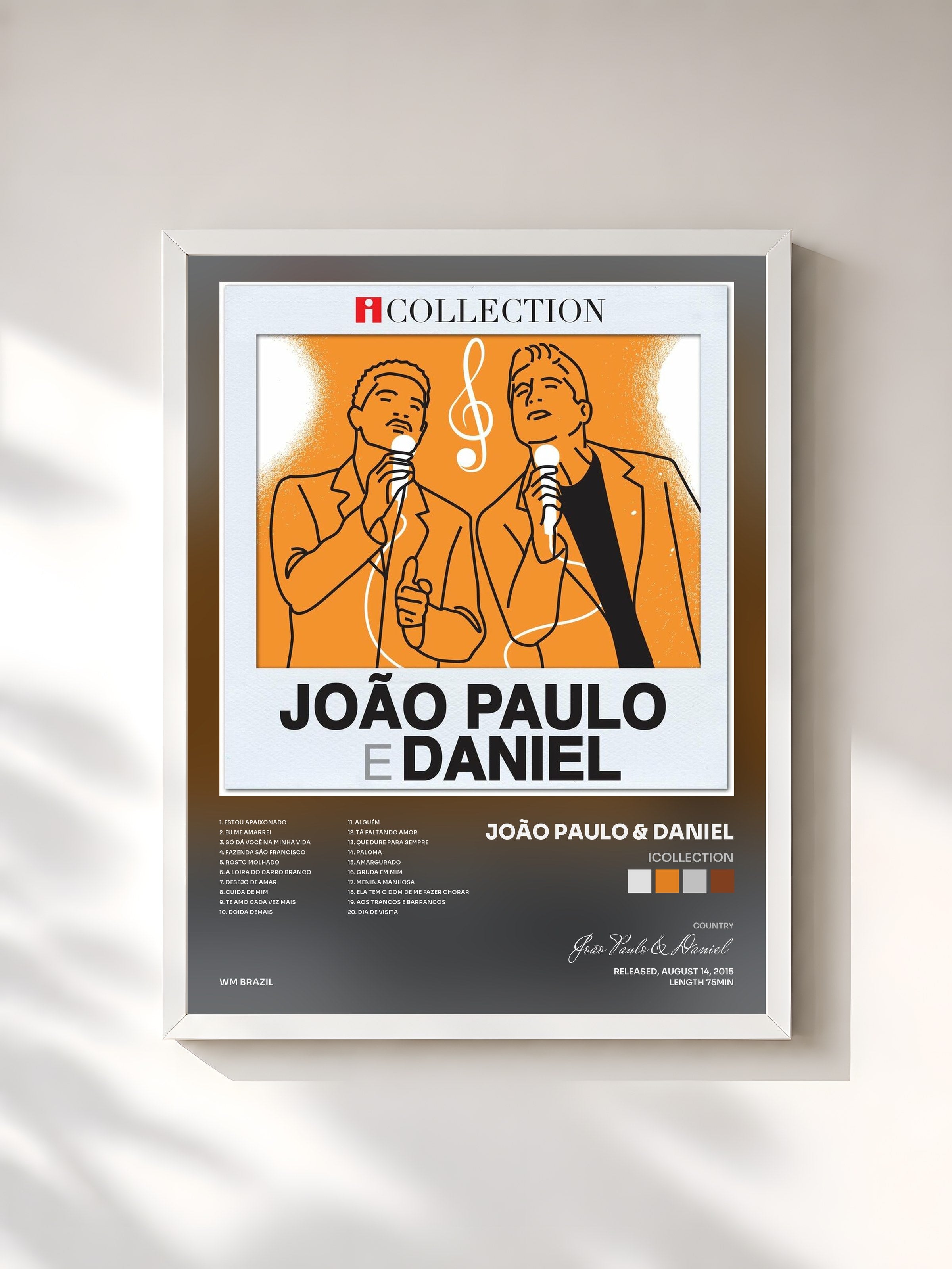 #blanc Tableau de l'album iCollection de João Paulo & Daniel, cadre blanc, imprimé et encadré en France
