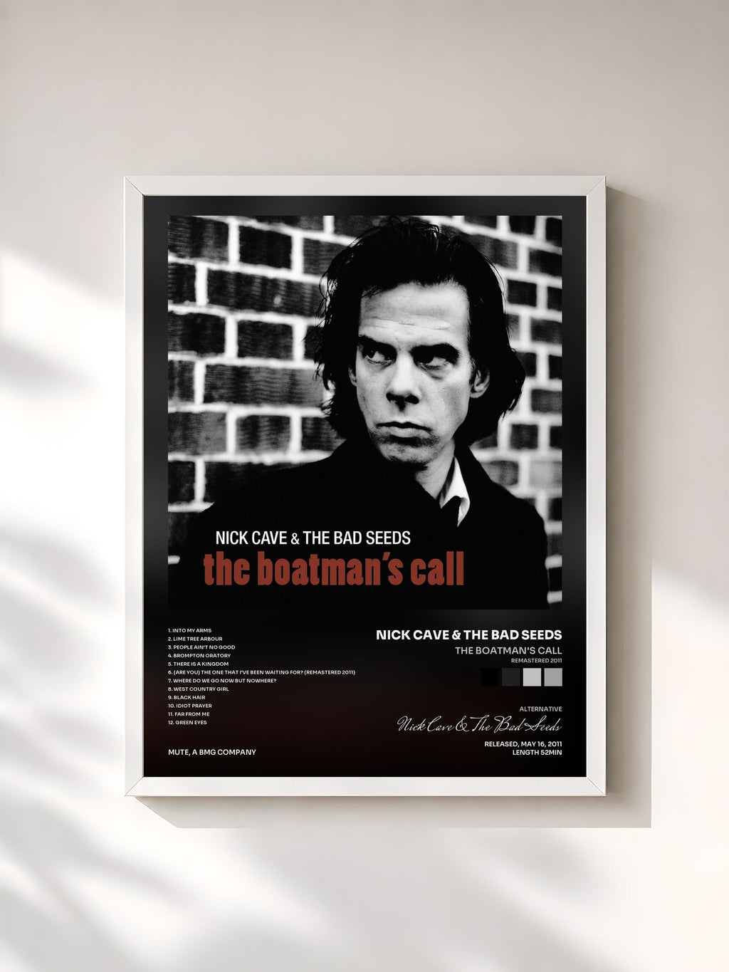 #blanc The Boatman's Call (Remastered 2011) von Nick Cave & The Bad Seeds als gerahmter Kunstdruck, weißer Rahmen, gedruckt und gerahmt in Frankreich