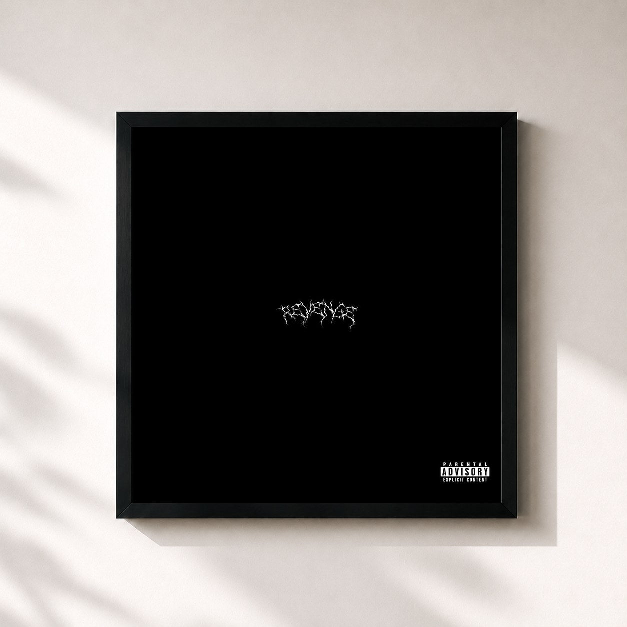 #noir Tableau carré de l'album Revenge de XXXTentacion, cadre noir 32x32 cm