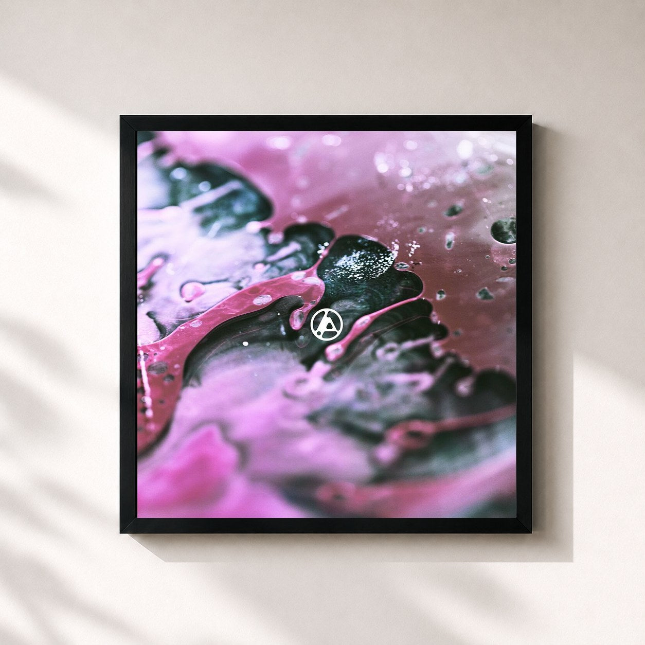 #noir Tableau carré de l'album From Zero de Linkin Park, cadre noir 32x32 cm