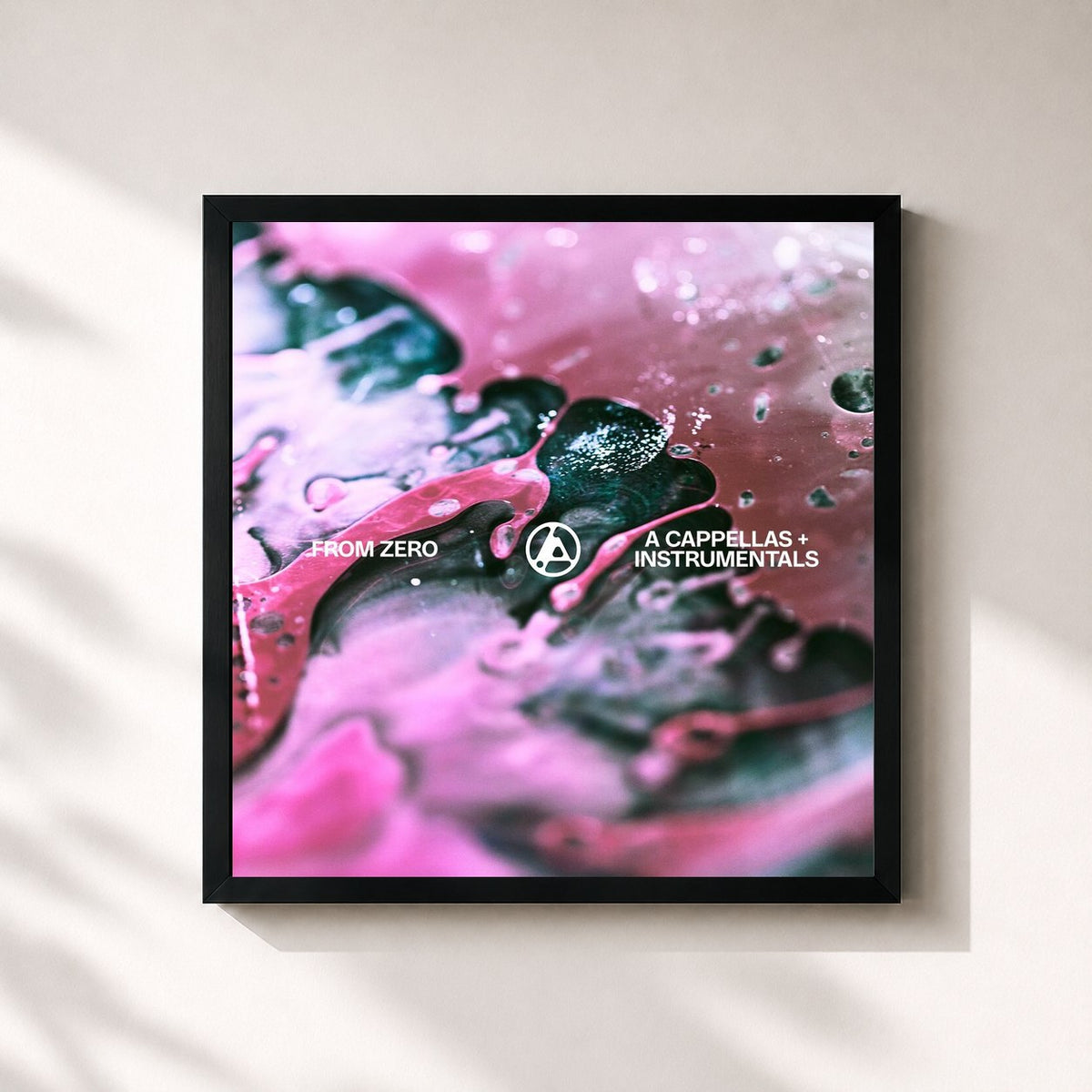 #noir From Zero: A Cappellas + Instrumentals di Linkin Park in stampa quadrata incorniciata, cornice nera 32x32 cm