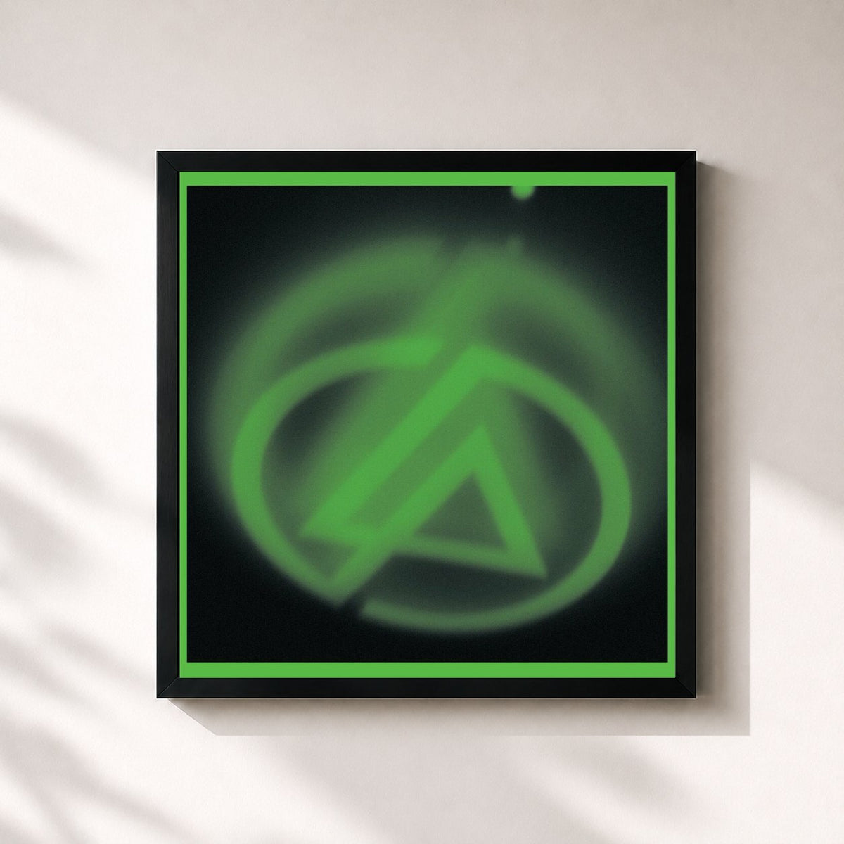 #noir Papercuts di Linkin Park in stampa quadrata incorniciata, cornice nera 32x32 cm