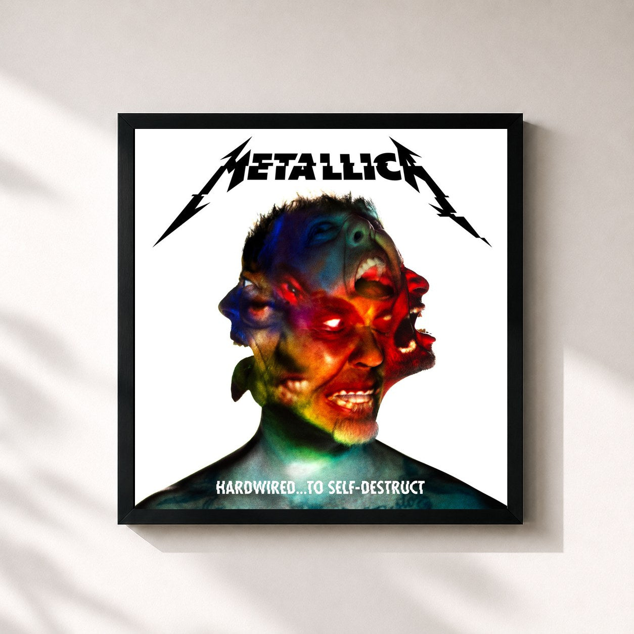 #noir Hardwired…To Self-Destruct by Metallica as a square framed art print, black 32x32 cm frame