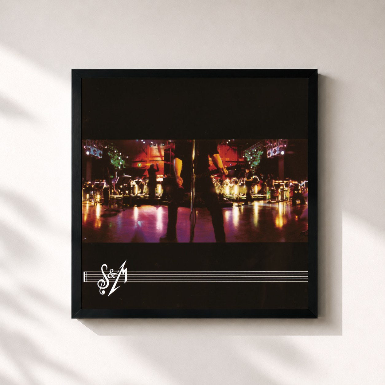 #noir S&M by Metallica as a square framed art print, black 32x32 cm frame