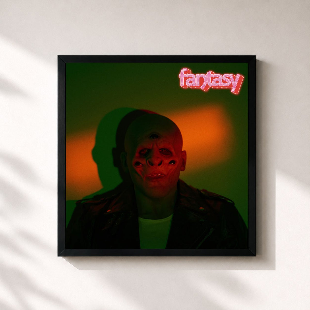 #noir Tableau carré de l'album Fantasy de M83, cadre noir 32x32 cm