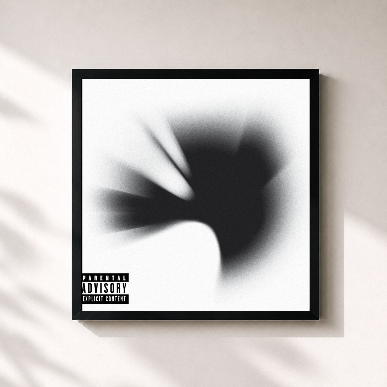 #noir A Thousand Suns by Linkin Park as a square framed art print, black 32x32 cm frame