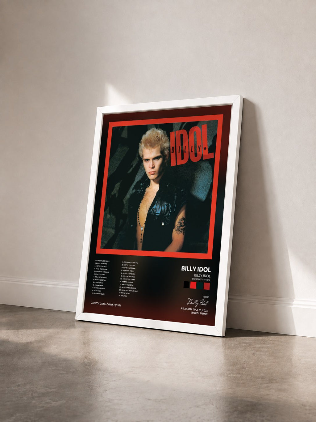 #blanc Billy Idol (Expanded Edition) von Billy Idol als gerahmter Kunstdruck von schräg gesehen, weißer Rahmen
