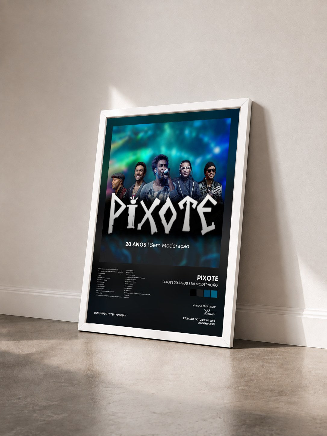 #blanc Tableau de l'album Pixote 20 Anos Sem Moderação de Pixote vu de trois quarts, cadre blanc