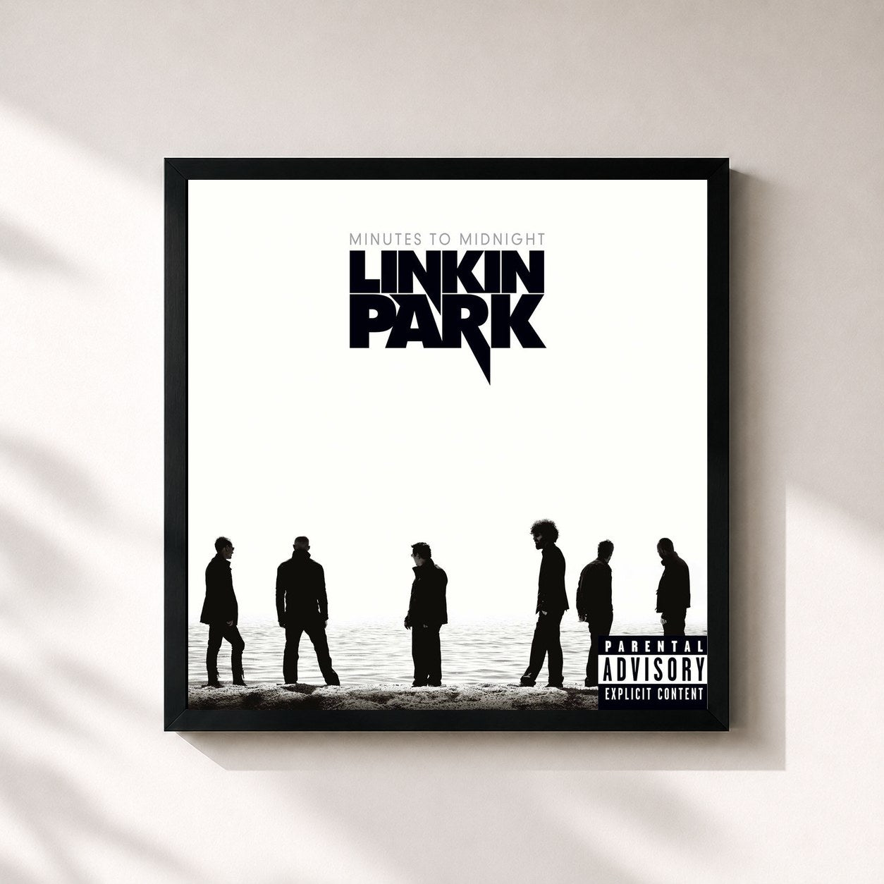 #noir Minutes to Midnight by Linkin Park as a square framed art print, black 32x32 cm frame