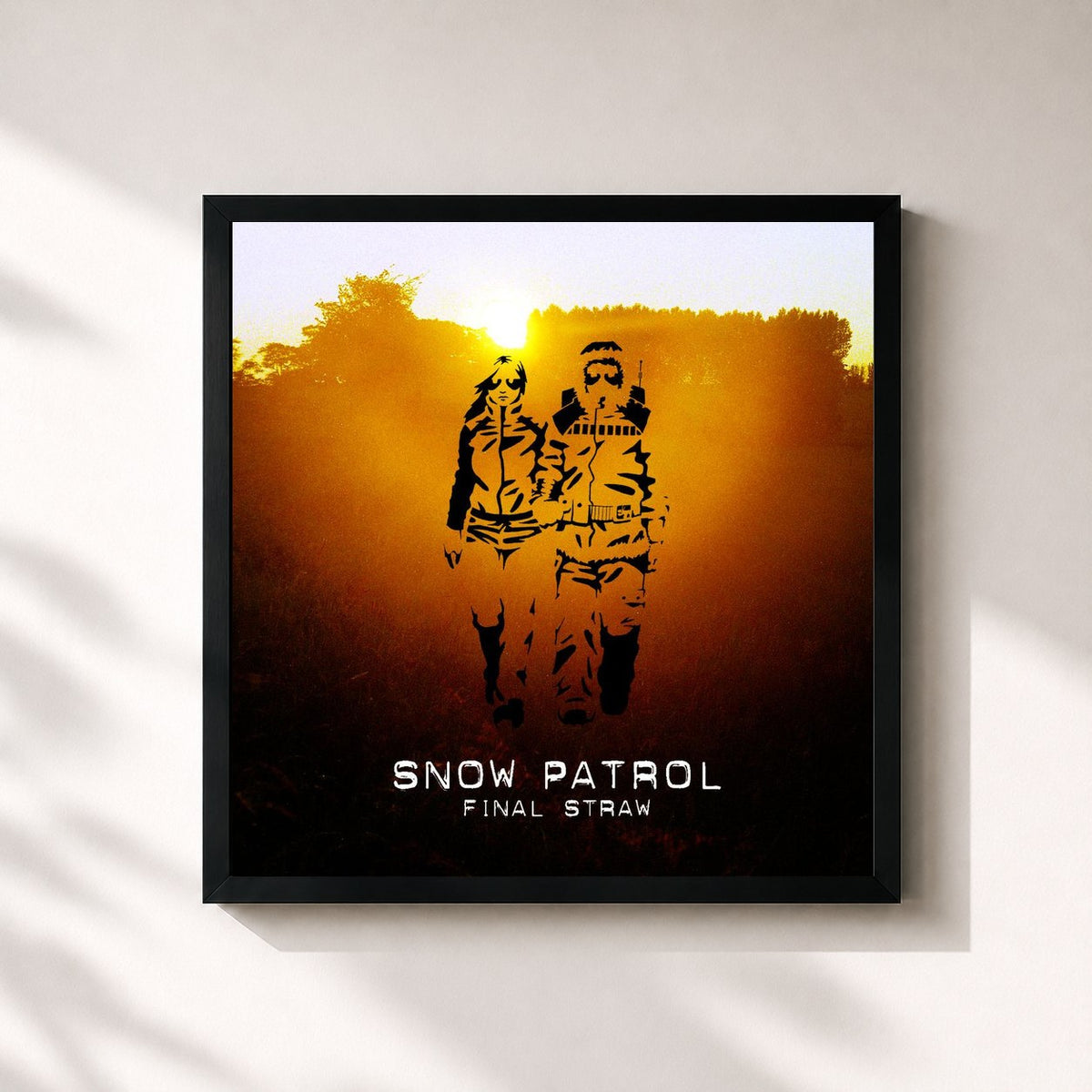 #noir Snow Patrol: Sessions@AOL von Snow Patrol als quadratischer Kunstdruck, schwarzer Rahmen 32x32 cm