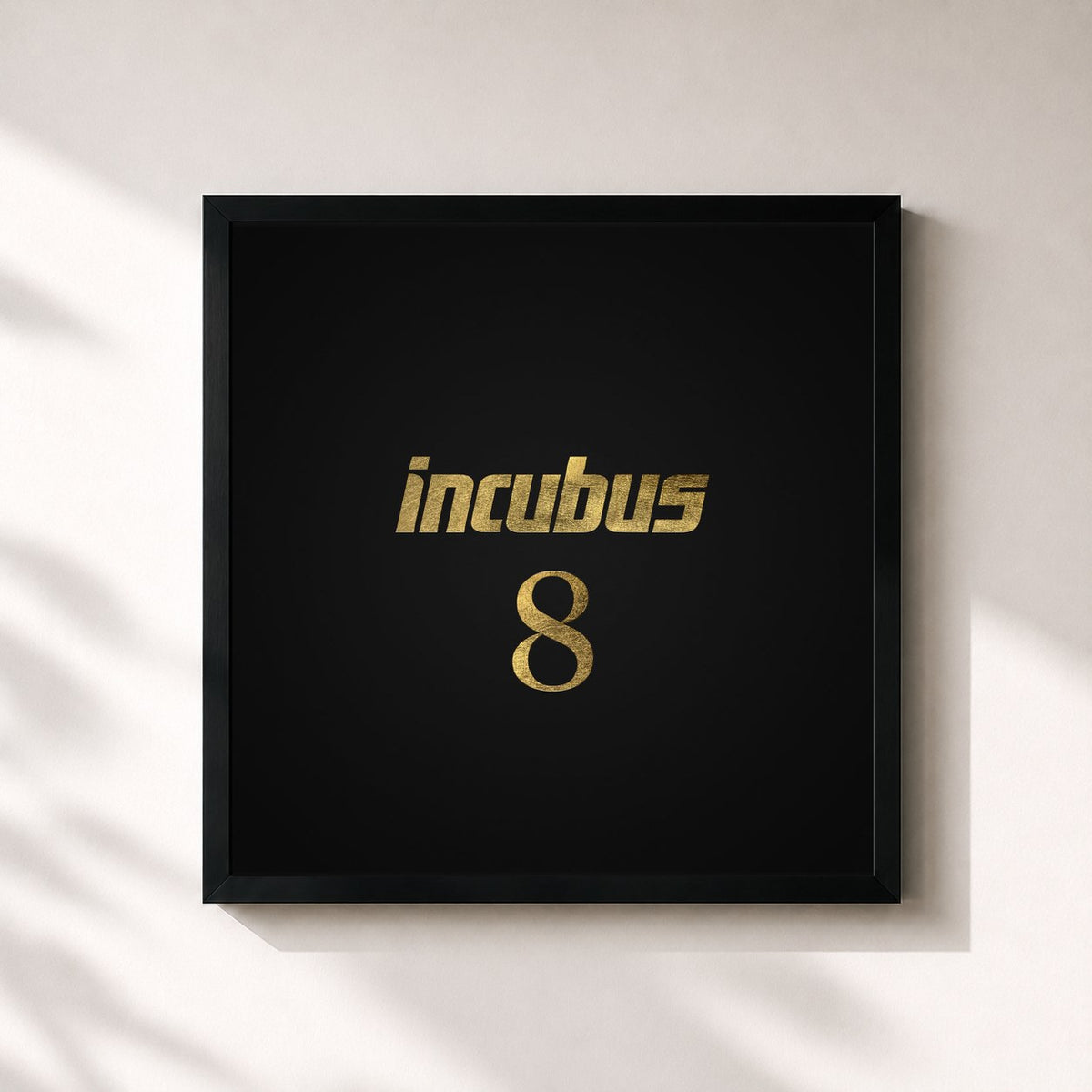 #noir 8 de Incubus en lámina cuadrada enmarcada, marco negro de 32x32 cm