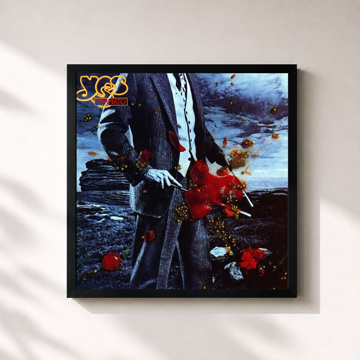 #noir Tormato (Deluxe Edition) de Yes en lámina cuadrada enmarcada, marco negro de 32x32 cm