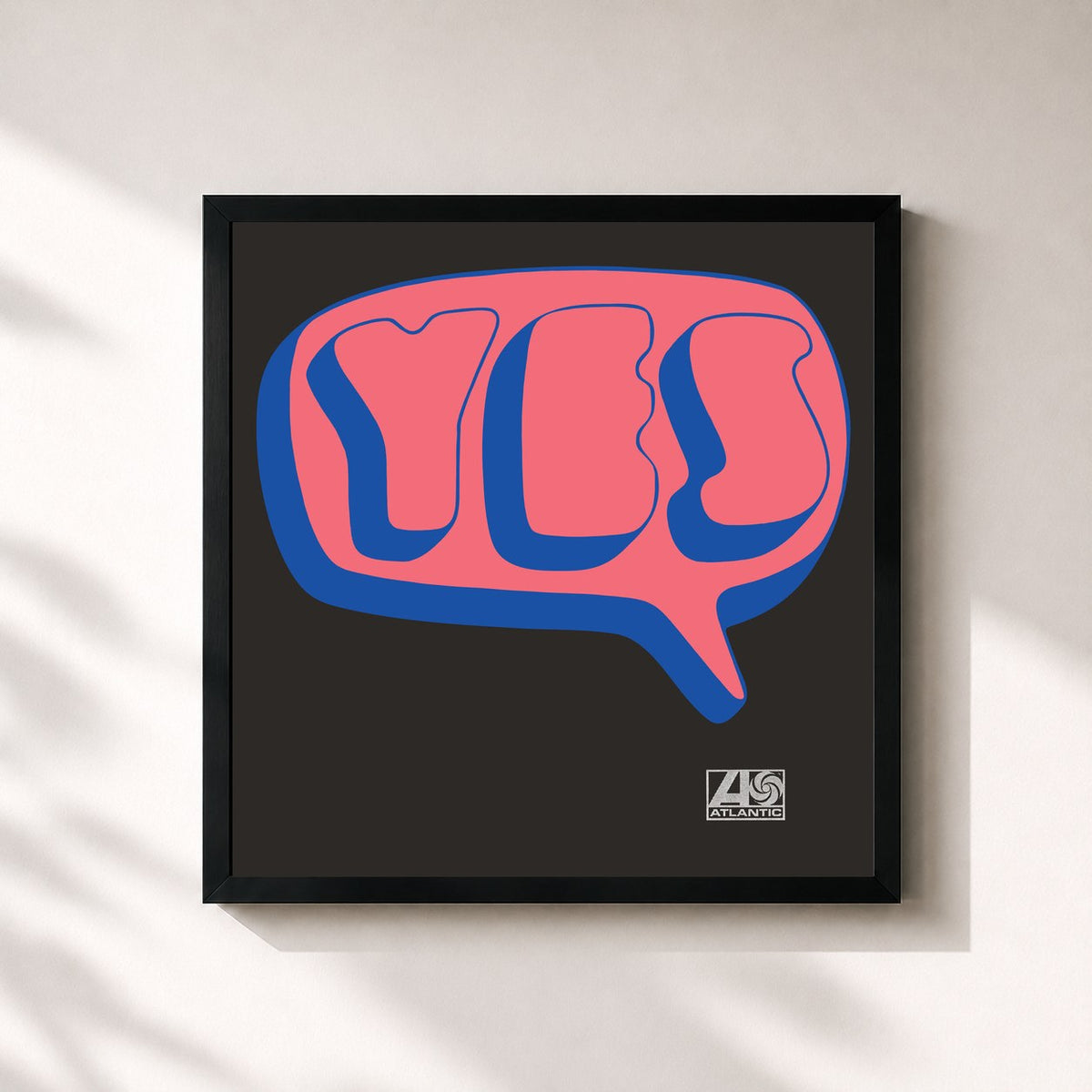 #noir Yes (Deluxe Edition) de Yes en lámina cuadrada enmarcada, marco negro de 32x32 cm