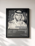 #noir Tableau de l'album Anasheeds, Vol. 5 de Muhammad Al Muqit, cadre noir, imprimé et encadré en France