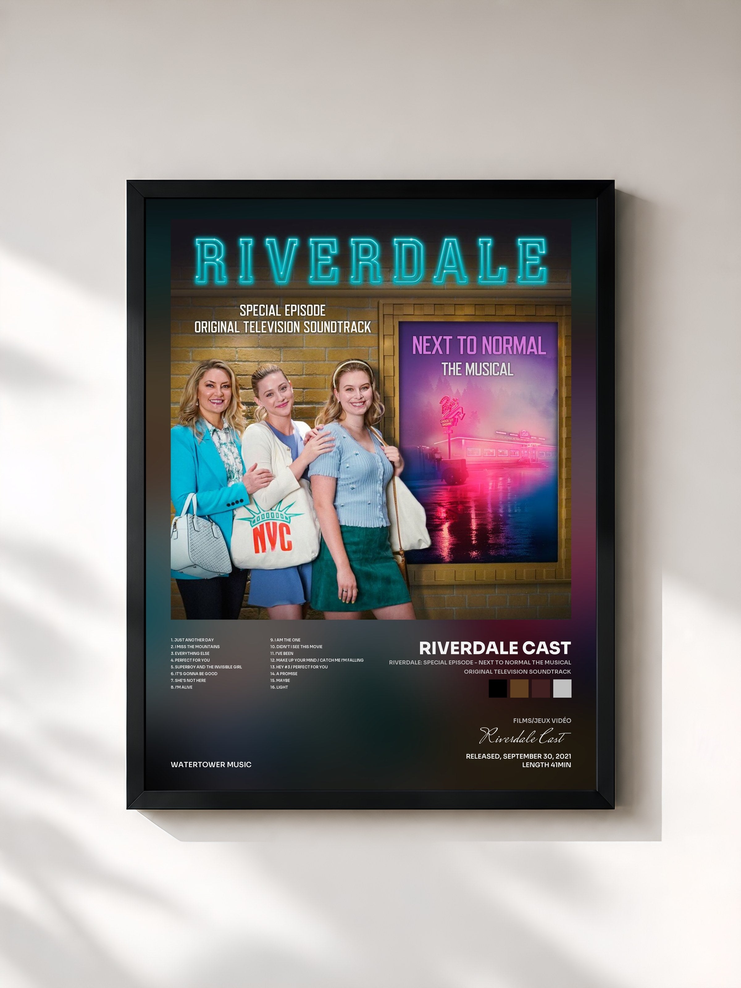 #noir Tableau de l'album Riverdale: Special Episode - Next to Normal the Musical (Original Television Soundtrack) de Riverdale Cast, cadre noir, imprimé et encadré en France