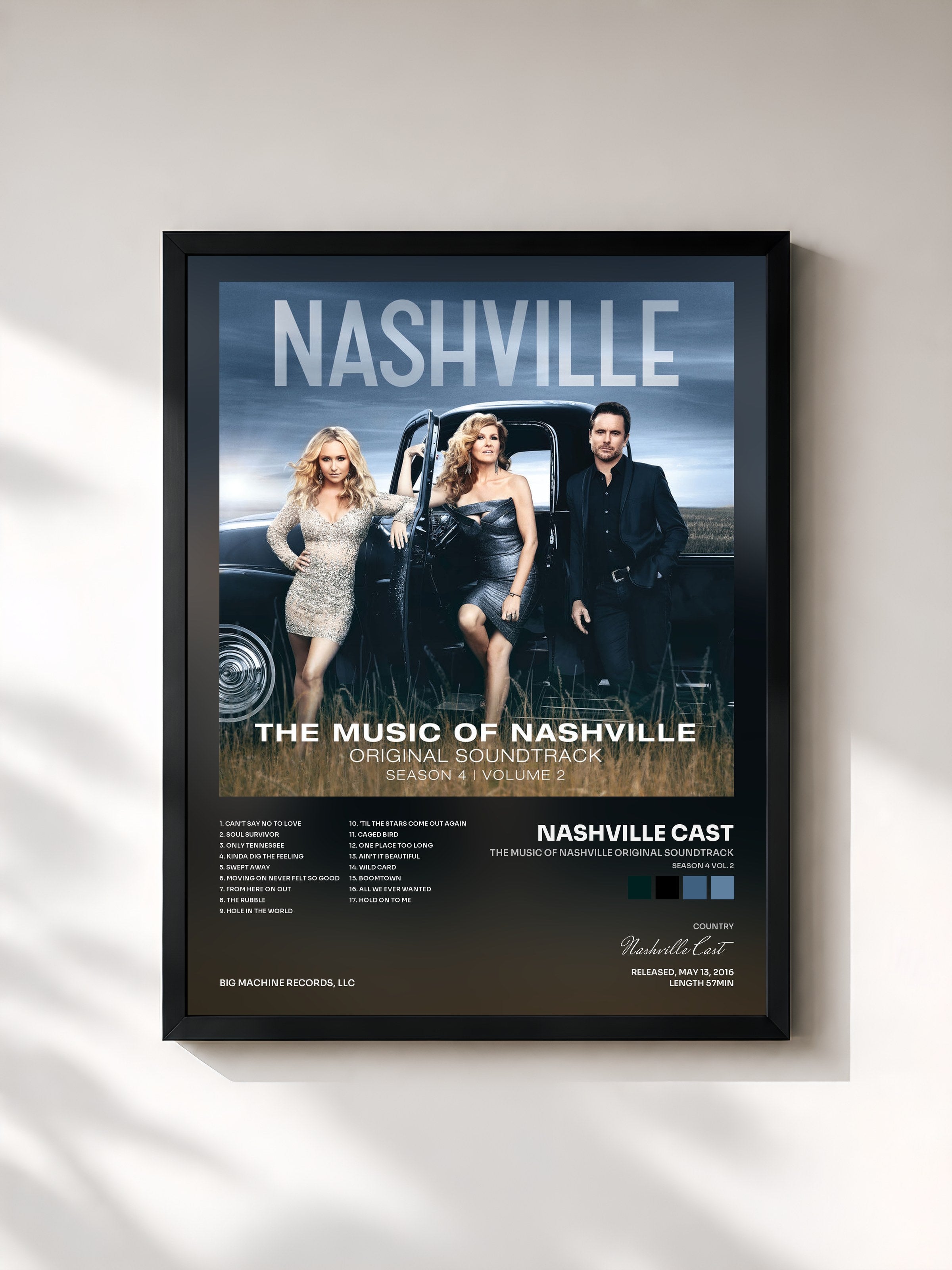 #noir Tableau de l'album The Music Of Nashville Original Soundtrack (Season 4 Vol. 2) de Nashville Cast, cadre noir, imprimé et encadré en France