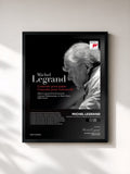 #noir Concerto pour piano, Concerto pour violoncelle de Michel Legrand en lámina enmarcada, marco negro, impresa y enmarcada en Francia