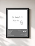 #noir Tableau de l'album My Favorite Ghosts de Florence + The Machine, cadre noir, imprimé et encadré en France