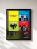 #noir Blue/Green/Red de Weezer en lámina enmarcada, marco negro, impresa y enmarcada en Francia