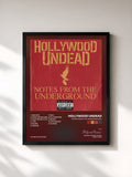 #noir Tableau de l'album Notes From The Underground de Hollywood Undead, cadre noir, imprimé et encadré en France