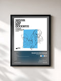 #noir Tableau de l'album Never Can Say Goodbye de Trijntje Oosterhuis, cadre noir, imprimé et encadré en France