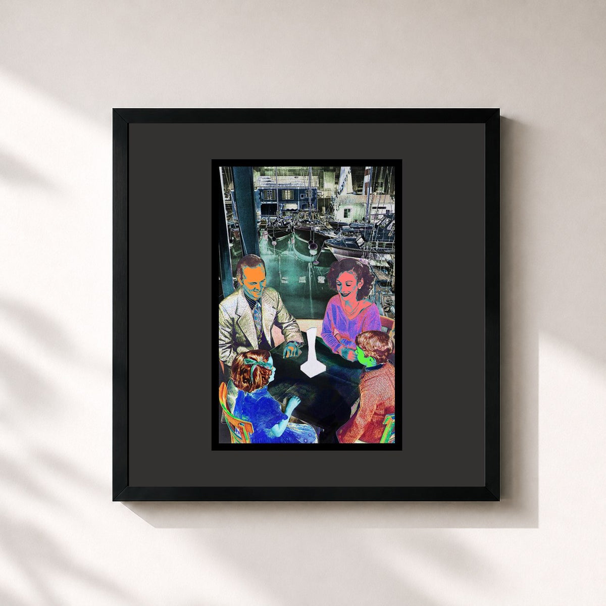 #noir Tableau carré de l'album Presence (Deluxe Edition) de Led Zeppelin, cadre noir 32x32 cm