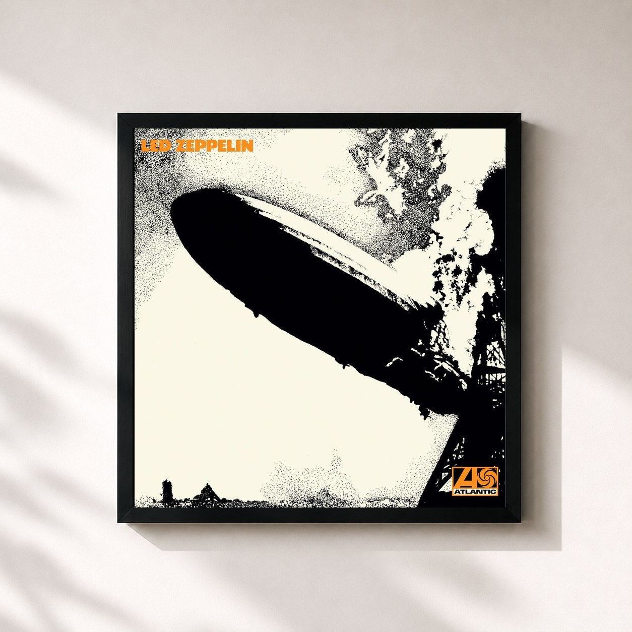 #noir Led Zeppelin (Remaster) by Led Zeppelin as a square framed art print, black 32x32 cm frame