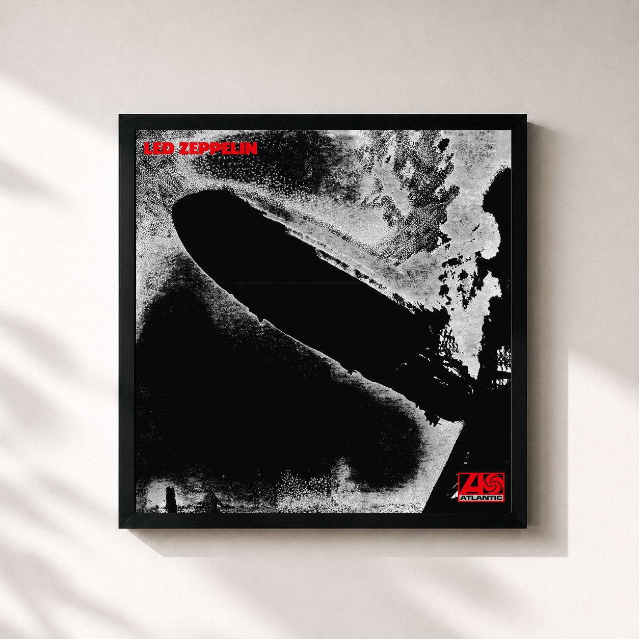#noir Led Zeppelin (Deluxe Edition) by Led Zeppelin as a square framed art print, black 32x32 cm frame